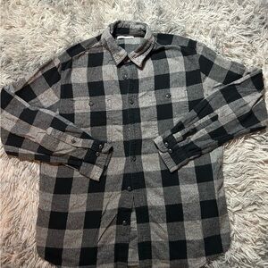 Sonoma Men's Black and Gray Checkered Shirt